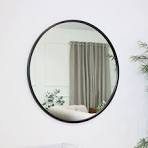 miroir noir rond