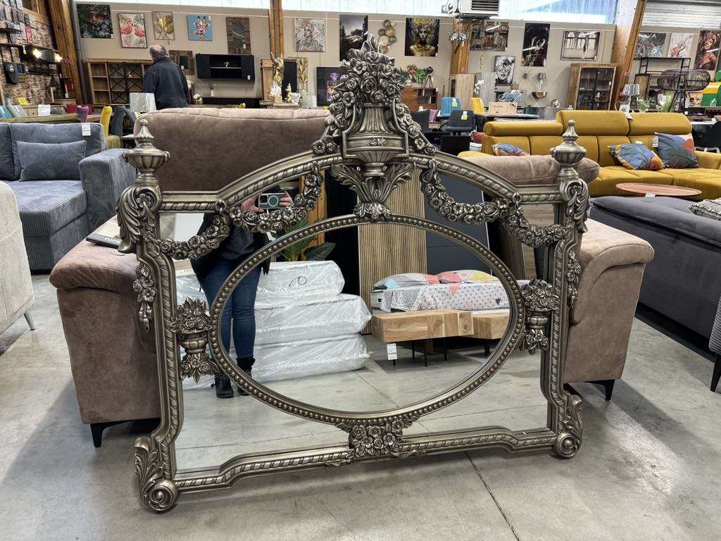 miroir argenté baroque