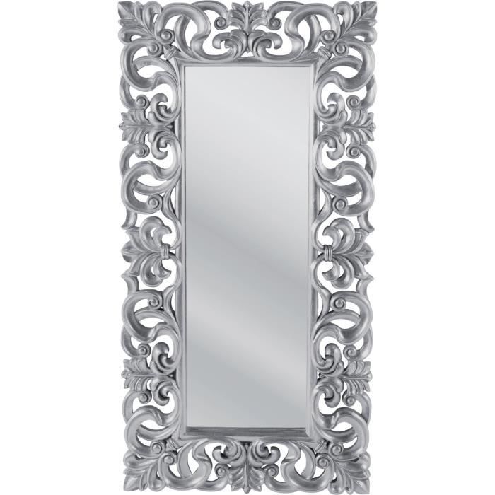 miroir baroque argenté