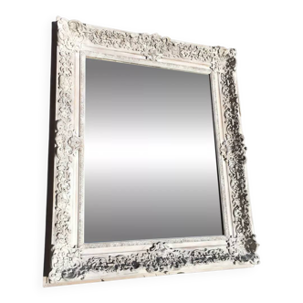 miroir baroque blanc