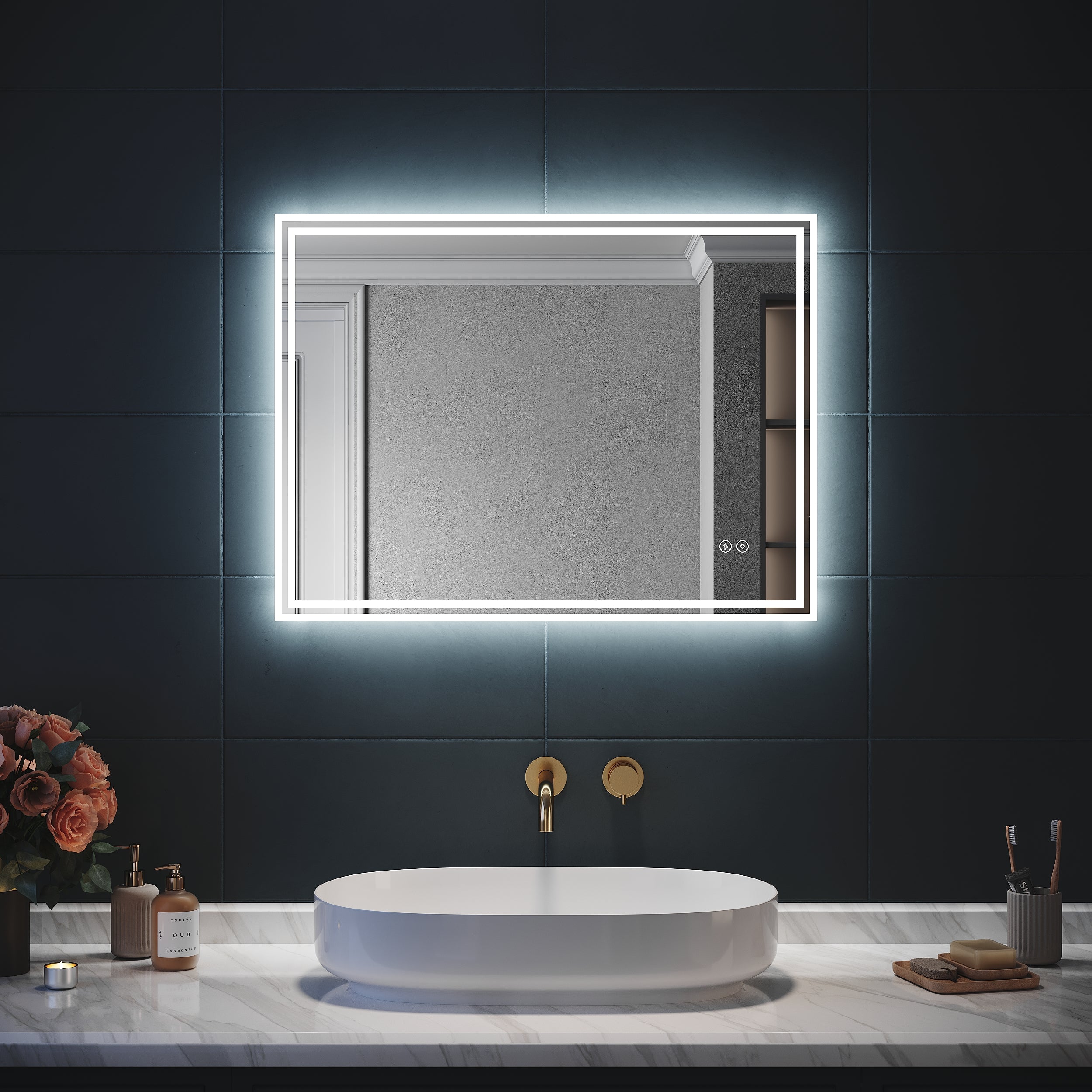 miroir éclairé